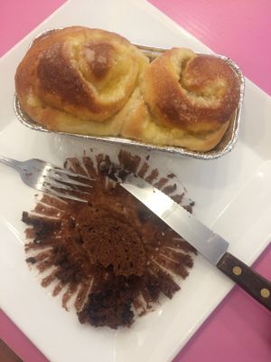 chocolate muffin and something very sweet and yummy!  at Haemil Bakery in Seoul