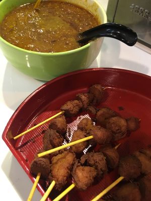 Vegan satay at I Love Veggie Steamboat in Kepong