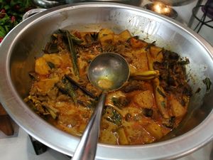 Please note this curry is not vegan. It's only vegetarian as they use Carnation evaporated creamer to cook in it. I only found out a day after.  at I Love Veggie Steamboat in Kepong