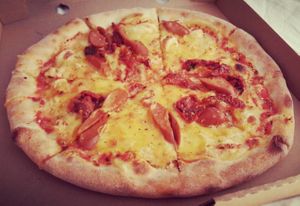 Vegan pizza! at Pizza di Ascari in Vilnius