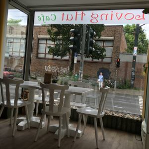 inside at Loving Hut Cafe in Dusseldorf