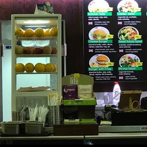 inside at Loving Hut in Prague