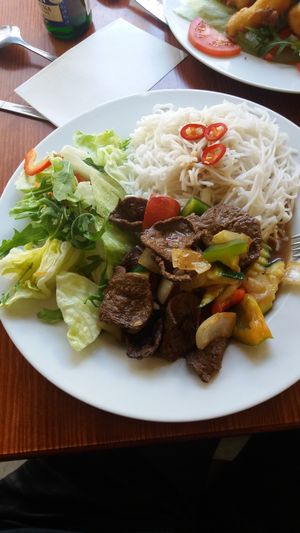 vegan version of Bun bo at Loving Hut in Prague