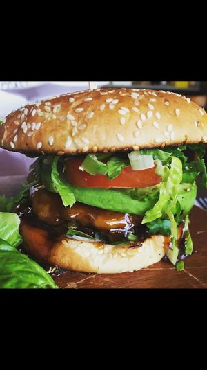 Teriyaki Chickun Burger at Kale & Quinoa  in Studio City