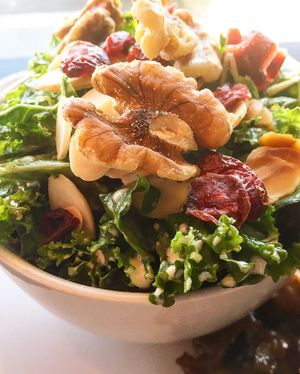 Side salad comes with tangy ribs at Kale & Quinoa  in Studio City