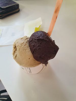 Dark chocolate and pistachio at The Gelatist in Rome