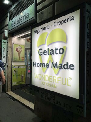 The front of the place at The Gelatist in Rome