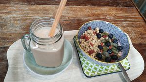 Smoothie and antioxidant bowl at Ecoespazo Vitriol in Sarria