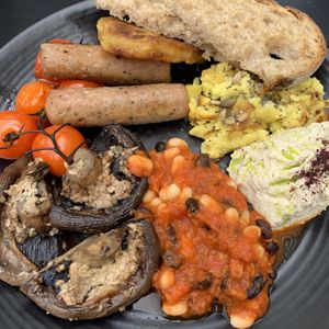 Vegan fry up at The Plant Room in Brighton