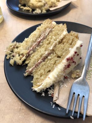 One of the best slices of vegan cake I’ve had  at The Plant Room in Brighton