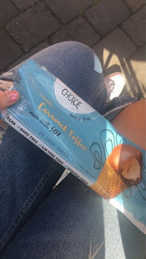 vegan icecream at Kafe Nystuga in Arvika