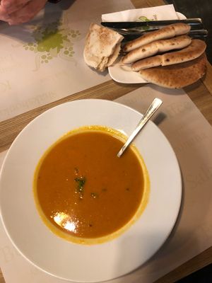 Red lentil soup  at Cohen's Smartfood in Vienna