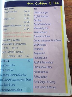 Milk options plus tea selection  at Phuketique in Phuket