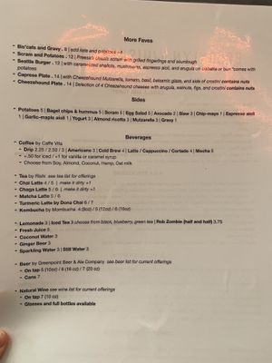 Menu at Brooklyn Whiskers - Broadway in Brooklyn