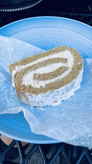 Pumpkin swiss roll at Brooklyn Whiskers - Broadway in Brooklyn