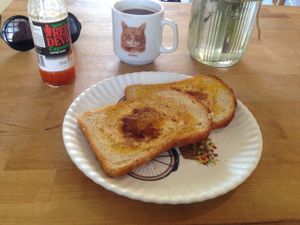 daily special: eggy in a basket - way good  at Brooklyn Whiskers - Broadway in Brooklyn