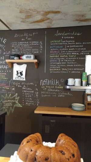 Wall menu at Brooklyn Whiskers - Broadway in Brooklyn