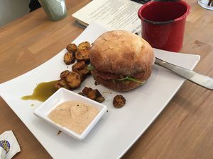 Seattle burger at Brooklyn Whiskers - Broadway in Brooklyn