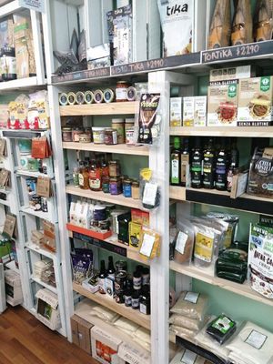 Mucha mercadería! at La Bodeguita Verde in Santiago