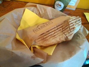 Classic flatbread Falafel (large size) at Mango Vegan Street Food - Zlota in Warsaw