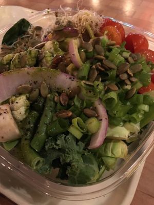 Crisp cool salad with your veggie choices at Beefsteak - Tenleytown in Washington