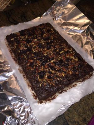 Vegan Pecan & Cranberry Brownie at Amici Ristorante in Keighley