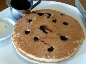 blueberry pancakes at TVJ Kitchen - West LA in Los Angeles
