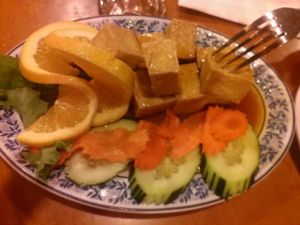 Orange tofu at TVJ Kitchen - West LA in Los Angeles