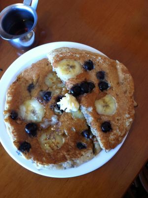 Tropical pancakes! at TVJ Kitchen - West LA in Los Angeles