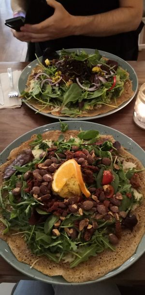 Sunshine Coast galette at Ecocafeet in Ostersund