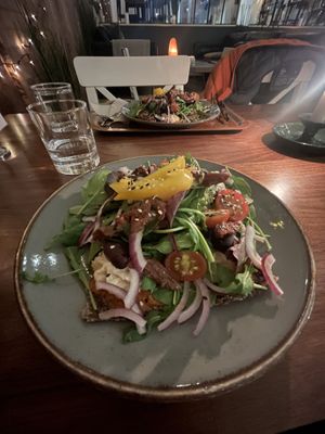 Raw pizza  at Ecocafeet in Ostersund