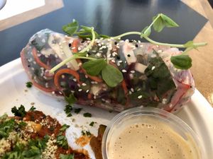 Spring roll, bursting with nutrients at The Heavenly Vegan in Las Vegas