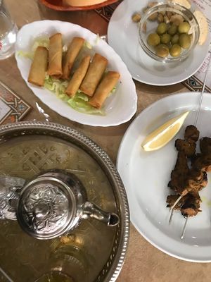 Pinchitos, aceitunas, y te! at Arabia Restaurante in La Linea De La Conception