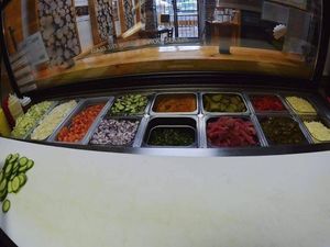 salad bar at Big Bear Donair in Whitehorse