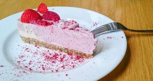 Fantastic strawberries/raspberries raw cheesecake  at KOKO Green in Nice