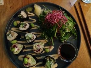 Raw sushis at KOKO Green in Nice