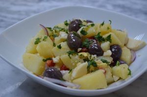 Potato salad at Rawissant in Piatra Neamt