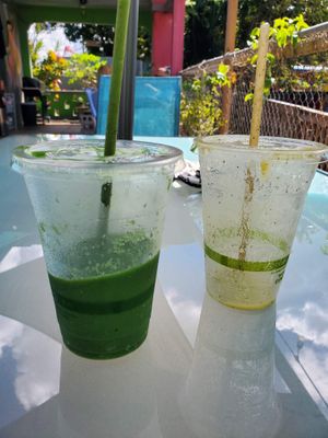 smoothies...forgot to take the picture until almost too late! at Degree 18 Juice Bar in Palmer