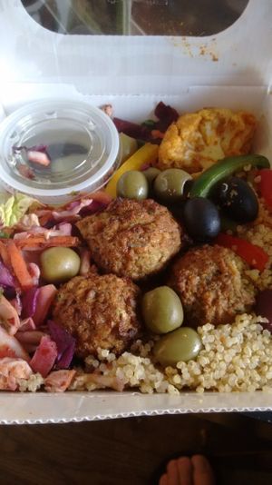 Vegan salad box at Graze on Grassmarket in Edinburgh