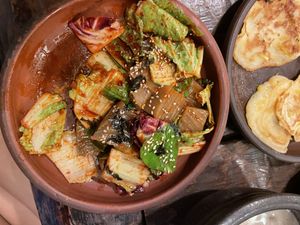 acorn jelly salad  at Dasoni in Jeju