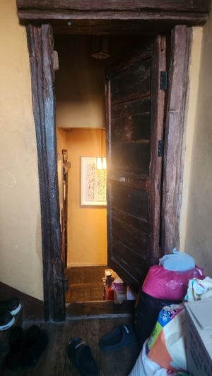 I think I went in the wrong way(?) I entered via the white door,  took off my shoes and entered via the first wooden door inside at Dasoni in Jeju