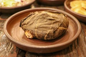 lotus leaf rice at Dasoni in Jeju