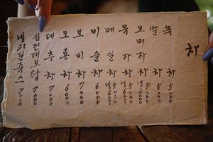 Menu - some items are seasonal at Dasoni in Jeju