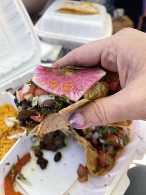 Vegan black been taco to go   at Cafe Corazon - Kinnickinnick in Milwaukee