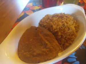 Rice and beans - they're just ok. at Cafe Corazon - Kinnickinnick in Milwaukee