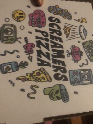 Pizza box   at Screamer's Pizzeria - Greenpoint in Brooklyn