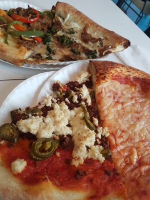 Pizza slices at Screamer's Pizzeria - Greenpoint in Brooklyn