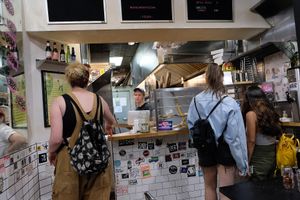 People at Screamer's Pizzeria - Greenpoint in Brooklyn