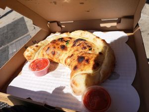 Vegan Calzone at Screamer's Pizzeria - Greenpoint in Brooklyn