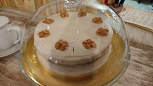 vegan cake  at Xícara Tenda in Santiago De Compostela